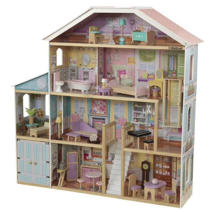 Casuta de papusi Grand View Mansion cu EZ Kraft Assembly™ - Kidkraft